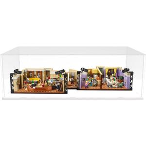 Acrylic Large Display Case for Lego The Friends Apartments 10292, Oracle Red Bull Racing F1 Model Car 42206, Clear Dustproof Protection Display Box for Collectibles with Black Base(25.6x13.8x7.8 inch)