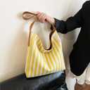 Streaks Canvas Bag, Large Capacity Tote Bag, Handbags for Women Vacation, Daily Matching(Style 534)