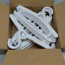 20 Pack Baby Clothes Hangers, 11-15" Adjustable Non-Slip Thickened Kid Hangers for Nursery Closet Toddlers Infant Children to Teenager (White)