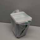 Bathroom Trash Can, 2 Gallon Small Trash Can,Square Trash Bin Wastebasket for Bathroom Bedroom Kitchen Countertop Under Sink (Pack of 2, White+Gray)