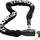 Titanker Bike Chain Lock with Keys, 3.3 Feet Security Heavy Duty Anti-Theft Bicycle Chain Locks for Bike, Motorcycle, Bicycle, Door, Gate, Fence, Grill (10mm Thick Chain)