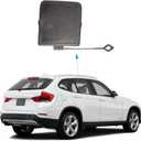 Rear Bumper Tow Hook Cover Fit for BMW X1 E84 2013 2014 2015 Towing Eye Cap 51127303815 51127303816 (Black, Left Driver Side) Xinpinsai