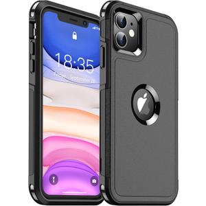 2 x SUPFINE for iPhone 11 Case, [10 FT Military Dropproof] [Dual Layer Structure Protection] Non-Slip Heavy Duty Shockproof Phone Case,Black