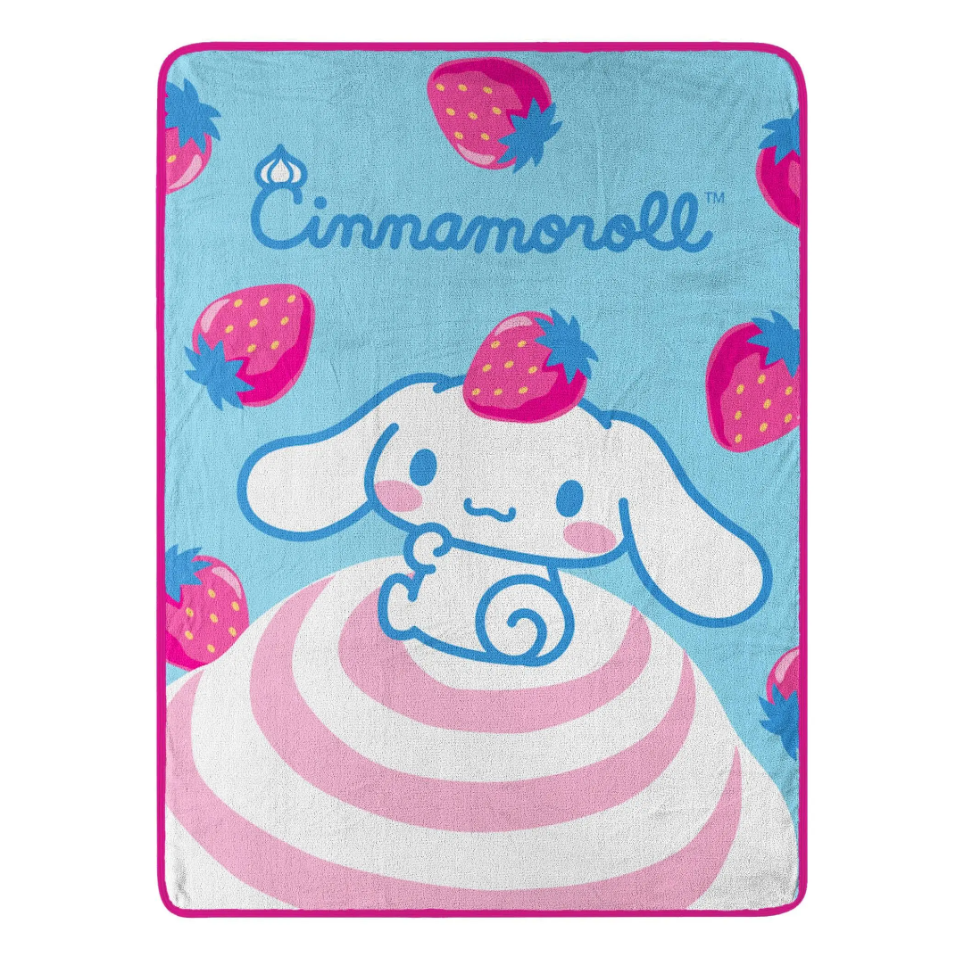Cinnamoroll "Strawberry Bun" Micro Raschel Throw Blanket 50"x60"
