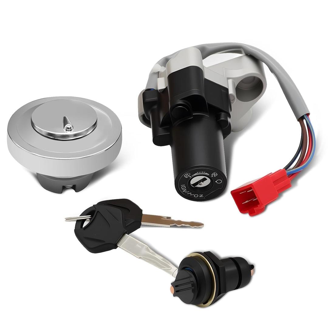 Ignition Switch Fuel Cap Seat Lock Keys Compatible with XVS650 XVS1100 XVS400 XVS125 XVS250 Drag Star V-Star 650 1100 4TR-82501-00 4TR-82501-01 4TR-82021-00