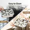 Stainless Steel Slow Feeder Dog Bowls Large & Medium Breed 3 Cups, Food Grade 304, Non-Slip Base, Deep Ridges to Slow Eating, Metal Slow Feeder Dog Bowls, Dishwasher & Chew-Proof & Rustproof