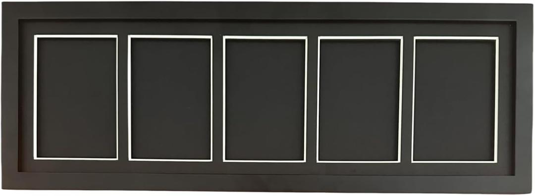 5-Slot Trading Card Display Case - Wall Mount Frame for Baseball, Basketball, Pokemon Cards with Enhanced Protection, Black(5Cards)