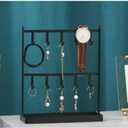 LXZ 1 PC Tabletop Hook Rack Jewelry Stand Holder Black Hangers for Necklaces Keys Brace laces Ear Rings