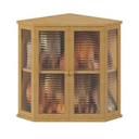 Extra Large Acacia Wood Corner Bread Box for Kitchen Countertop, 16.5 Inch Wooden Breadbox with Glass Wavy Door, Durable Grain Finish, Farmhouse Style Design (Acacia Wood)