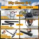 Bike Rack for Car, Car Bike Rack 3-Bike Compact Folding Portable Adjustable Trunk Bike Rack Fits Most Cars Hatchbacks SUVs Sedan and Minivans