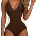 SUUKSESS Women Slimming Tummy Control One Piece Swimsuit Sexy Bathing Suit M