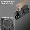Case for Samsung Galaxy A54 5G with Ring Kickstand, Lens All-Inclusive Protection Military Grade Drop Shockproof Anti-Scratch Armor Cover Case for Samsung Galaxy A54 5G YD-Black