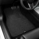 Universal Car Floor Mats, 3D Mesh Fabric All Weather Waterproof Car Floor Liners,With Anti-Slip Granule Backing&Driver Heel Pad,Efficient Dust&Dirt Resistant for Sedan,SUV,Truck,Van,Set of 4pcs