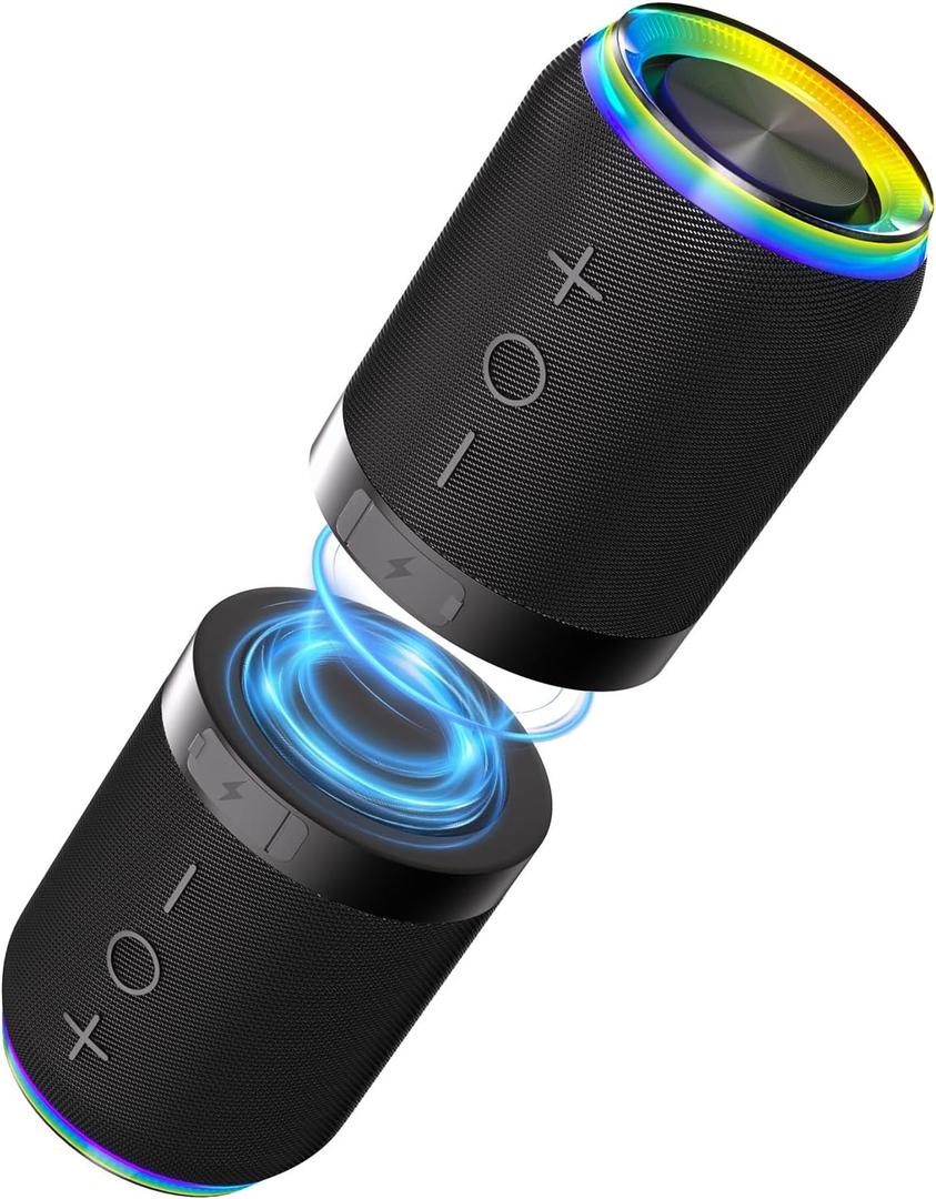 2 in 1 Magnetic Splittable Bluetooth Speaker, Portable Waterproof Split Wireless Speaker Bluetooth V5.4 with 20W Loud Stereo Sound, Wireless Pairing for Home, Outdoor or Travel