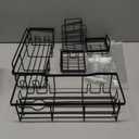 Adhesive Shower Caddy, No Drilling Bath Organizers 5 Pack, Rustproof Shelves with Soap Holder & Toothbrush Holder, Bathroom Organizers and Storage