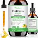 Cortisol Supplements Liquid Drops Hormone Harmony for women,11-in-1 Balance Complex Cortisol Manager with Ashwagandha,Rhodiola,Chasteberry,L-Theanine,Magnesium,Folate,Calm/Mood Support(2 FL.OZ,Lemon)