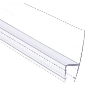 78" Shower Door Side Seal Strip for 3/8" Frameless Glass Shower Door Clear Polycarbonate(78" X1)