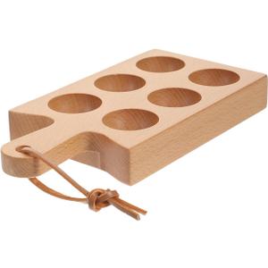 HOMSFOU Multi-Slots Egg Storage Box 6-Slot Egg Holder Organizer for Kitchen Fridge Countertop 8.66X4.33X1.06 Inches Rack