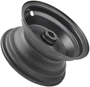 Newsmarts 6" 145/70-6 in Motorcycle Rear Wheel Rim Replacement Fits for GO Kart Off-Road Dirt Pit Bike (Black)