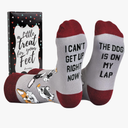 Cavertin Women's Novelty Socks with Gift Box Cat Lover Dog Mom Book Lover Cat Mom Llama Unicorn Sloth Corgi