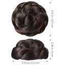 UKCOCO Braid Artificial Hair Chignon : Claw In Hairpiece Extension Synthetic Fiber for Weddings Parties Events, Multi-color, 5. 31 X 5. 31 X 2. 36 Inch