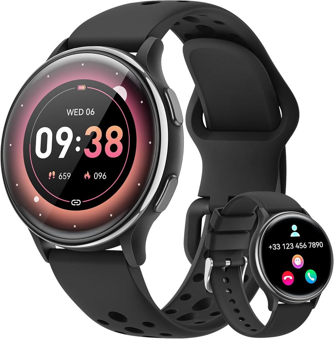 Smart Watch for Men Women: Bluetooth Calling Fitness Tracker with 1.27" Touchscreen, 24/7 Heart Rate/SpO2 Monitor, Sleep Tracker, 70+ Sports Modes, IP68 Waterproof Smartwatch for Android iOS Samsung