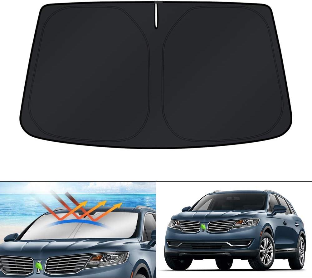 KUST Windshield Sun Shade for 2016 2017 2018 Lincoln MKX SUV & 2019 2020 2021 Lincoln Nautilus Accessories Sunshade Foldable Sun Visor Protector Blocks UV Rays Keep Your Car Cooler KUST Windshield Sun Shade for 2016 2017 2018 Lincoln MKX SUV & 2019 2020 2021 Lincoln Nautilus Accessories Sunshade Foldable Sun Visor Protector Blocks UV Rays Keep Your Car Cooler