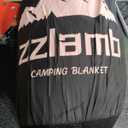 zzlamb Camping Blanket, Compact Lightweight Soft Puffy Blanket Water-Repellent, Packable Warm Quilt Down Alternative Picnic Hiking Backpacking Beach Travel RV Airplane Couch Car