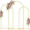 Fomcet Metal Arch Backdrop Stand Gold Wedding Arch Stand 6.6FT  Arched Backdrop Frame for Birthday Party Baby Shower Graduation Ceremony Decoration