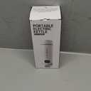 Dual Voltage Portable Electric Kettle Travel Hot Water for Tea, Coffee, 6 Temperature Controls and LCD Display, 316 Stainless Steel and 450ml, Auto Shut Off & Boil Dry Protection, Warm White with Adapter