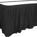 Party Dimensions Plastic Table Skirt, 29-Inches by 14-Feet - Black - 4 Pack