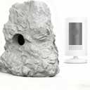 Realistic Rock Camera Disguise Compatible with Ring Camera & Outdoor Security Cameras, Weatherproof Stone Cover for Pole Mount, Decorative Camouflage Case for Garden