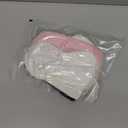 2 Pcs Plush Fluffy Eye Mask Soft Sleeping Blindfold Eye Cover Comfortable Furry Faux Fur Sleeping Mask Satin Nap Night Eyeshade Cover for Women Men Gift (White, Pink)