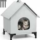 Cat House for Outside&Indoor,Easy to Put Together, Selfwarming Cat Shelter for Winter,Insulated and Weatherproof,Large Cave Bed for Garden(22 x 22 x 26 inch,XL,Normal)