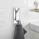 Adhesive Towel Hooks 4 Pack Stainless Steel Robe Coat Hooks for Hanging Versatile Wall Hooks for Bathroom, Kitchen, Office, School Silver Shower Sticky Hook Hanger