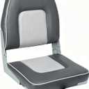 ERGOSEAT Classic Low Back Fishing Boat Seat with Backrest Folding Boat Chair Marine Bass Jon Boat Seats