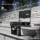 Stadium Seats with 18.5in High Back Support and Thick 3in Foam Cushion Bleacher Chairs with Back and Cushion -Portable Folding Stadium Chair Includes Shoulder Strap and Cup Holder