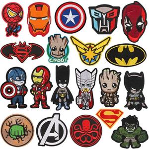 20 Pieces Superhero Patches Embroidered Applique Patches,Iron on/Sew on Patches Fabric Repair Patch for Kids Adult Clothes Jeans Jackets Hats Shoes Backpacks