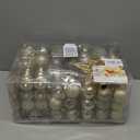 SHareconn 100pcs Christmas Tree Decorations Ornaments Set, Shatterproof Plastic Baubles Decorative Balls for Xmas Tree Decor Holiday Wedding Party, ChampagneGold