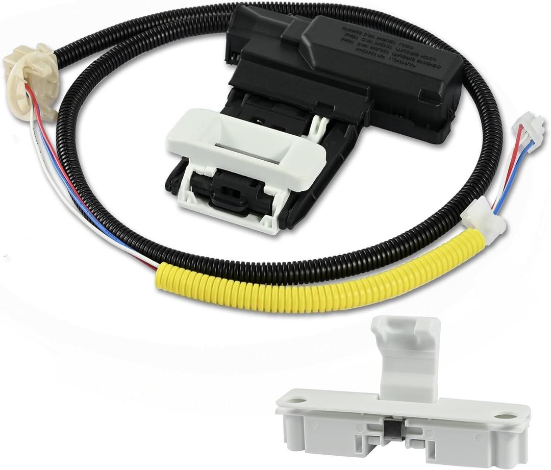 W11307244 W10682535 Washer Lid Lock Switch with W10837741 Washer Lid Strike Fit for Whirlpool Amana Maytag Kenmore Crosley Washing Machine Door Latch Replaces W10838613 W11253733 PS12704713 W10682535