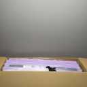 55" Toddler Mini Trampoline for Kids, Indoor Outdoor Toys with Swing, 440lbs Baby Kids Trampoline, Gymnastics Bar, Birthday Gifts for Boy Girl Age 1-8 (Pink-Purple)