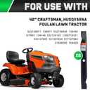 42" Mower Blades for Craftsman LT1000 LT2000 T110 YT3000 138971 532138971 Poulan Pro 42" Deck Riding Mower Lawn Tractor PP19A42 Husqvarna YTH18542 (5 Point Star)