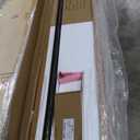 28x84 Inch Glass Sliding Barn Door Slab and 5ft Hardware Kit Included, 5 Frosted Glass, LVL Wood Panel Covered with White Water-Proof Scratch-Proof PVC Surface, Simple DIY Assembly