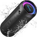 RIENOK Portable Bluetooth Speaker 30W Dual Pairing True Wireless Stereo HD Sound IPX7 Waterproof Outdoor Sport Shower Wireless Speaker Bluetooth 5.3 for Home Party (Black)