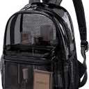 Clear Mini Backpack Stadium Events 12x12x6 Small Transparent Backpacks Plastic See Through Bag for Work Festival Security Travel