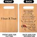 2 x 50th Wedding Anniversary Cutting Board Gifts,50th Anniversary Wedding Gift Ideas,50th Wedding Anniversary Decorations,50 Years of Marriage Couple Gifts for Husband Wife Parents Grandparents (11"X7")