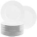 RAIHOMKIT 12 Pcs Porcelain Dessert Plates,Small Appetizer Plates,6 inch Small White Plates,Small Plates for Appetizers,White Salad Plates,Ceramic Dessert Plate Set,Microwave Oven and Dishwasher Safe