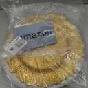 JEVERGN 10 Pack Gold Charger Plates, 13'' Reef Chargers for Dinner Plates, Gold Plate Chargers Set of 10, Round Plastic Charger for Wedding, Party Event, Dinner, Table Setting