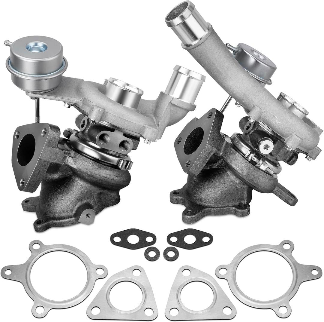 AA5Z6K682CA Left & Right Turbocharger Assembly with Gaskets Compatible with Ford Explorer Flex Taurus 2009-2015, Lincoln MKS MKT 2010-2019, 3.5L Ecoboost V6, Replace # AA5Z6K682D, AA5Z6K682A