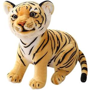 GUDVES Tigers Plush Toy Stuffed Animal Plush Cat - by Tiger Tale Toys Cute Lifelike Tiger Stuffed Animals Animals Kids Toy Gift for Boy Baby Hug Tiger - Lifelike Stuffed Animal (7.8 in, Yellow Tiger)